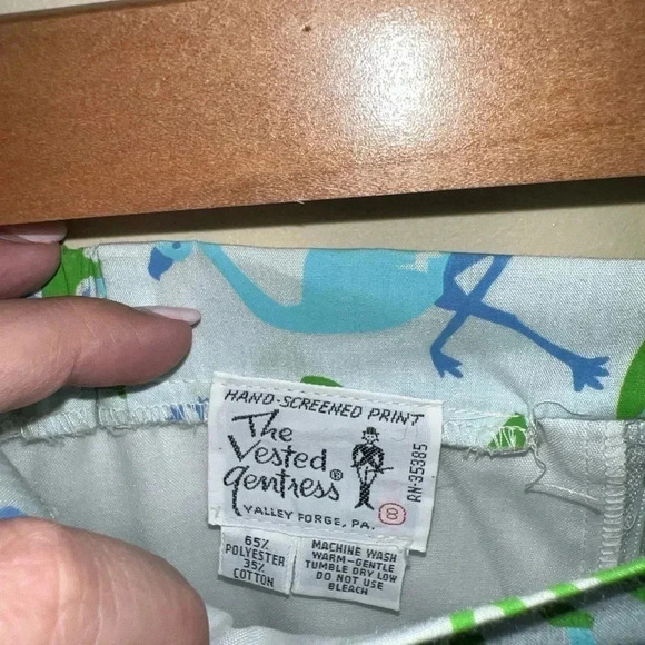 Vintage The Vested Gentress Skirt Bird Novelty Print 60’s 70’s Size 8 - Picture 3 of 4